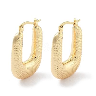 Brass Hoop Earrings EJEW-H301-01G-07-1