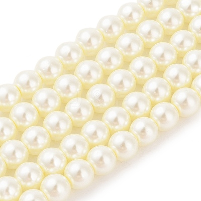 Eco-Friendly Glass Pearl Beads HY-J002-8mm-HX065-1