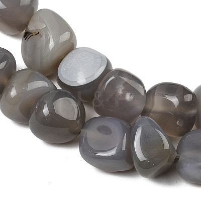 Natural Grey Agate Beads Strands G-L630-F01-01J-1