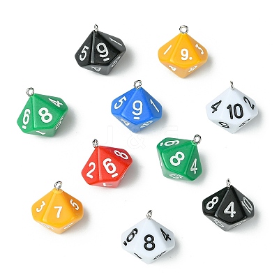 30Pcs 6 Colors Acrylic Pendants OACR-CJ0002-47-1