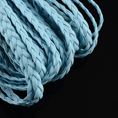 Braided Imitation Leather Cords LC-S002-5mm-10-1