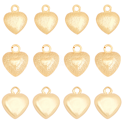 12Pcs 3 Style Brass Charms KK-CA0001-53G-1