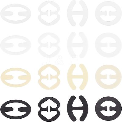 96Pcs 16 Style Plastic Bra Strap Clips AJEW-FG0002-09-1