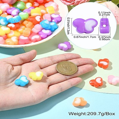 5 Bags Opaque Acrylic Beads OACR-CJ0001-73-1
