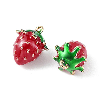 Brass Enamel Charms KK-G462-28LG-1