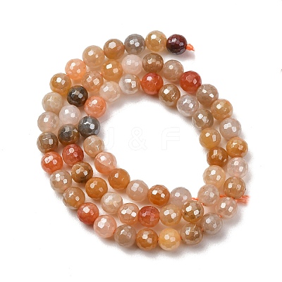 Electroplated Natural Golden Silk Jade Beads Strands G-B191-A06-6mm-1