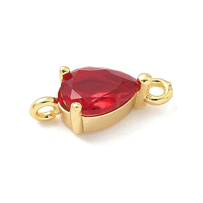 Brass Pave Cubic Zirconia Connector Charms KK-Z120-31G-02-1