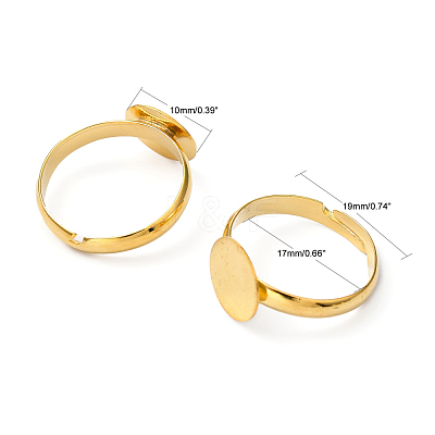 Brass Pad Ring Base Findings X-EC022-G-1