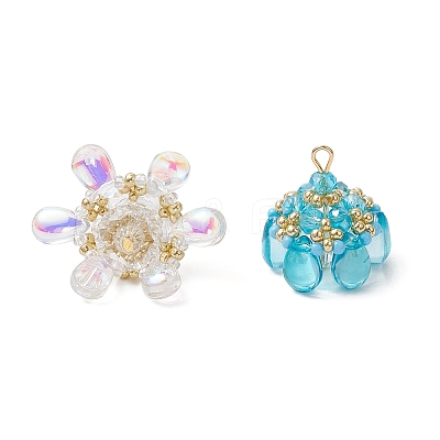 Glass & Seed Beads Pendants PALLOY-MZ00648-1