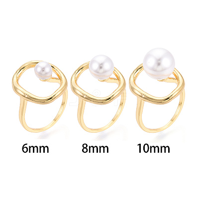 Oval Brass Cup Peg Ring Settings X-KK-N274-38G-1