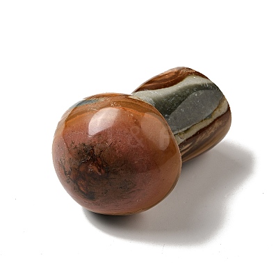 Natural Desert Jasper/Polychrome Jasper Mushroom Gua Sha Stone G-C010-02-1