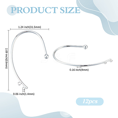 12Pcs Brass Ear Cuff Findings KK-ME0001-78-1