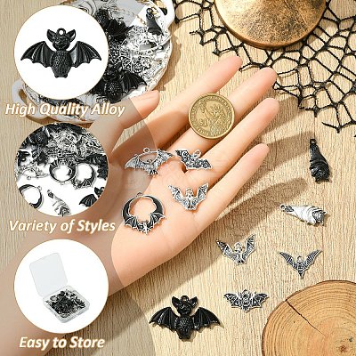 36Pcs 9 Styles Alloy Pendants FIND-YW0006-92-1