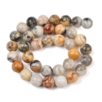 Natural Crazy Lace Agate Beads Strands G-S259-38-10mm-1