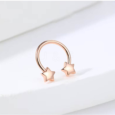 304 Stainless Steel Circular/Horseshoe Barbell Nose Rings FS-WG4F869-04-1