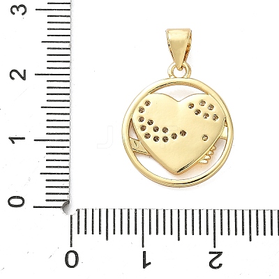 Brass Micro Pave Clear Cubic Zirconia Pendants KK-A273-26G-1