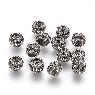 Brass Crystal Rhinestone Beads LS-RB-9X10-1-1