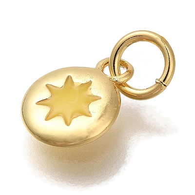 Rack Plating Brass Charms KK-I720-51G-03-1