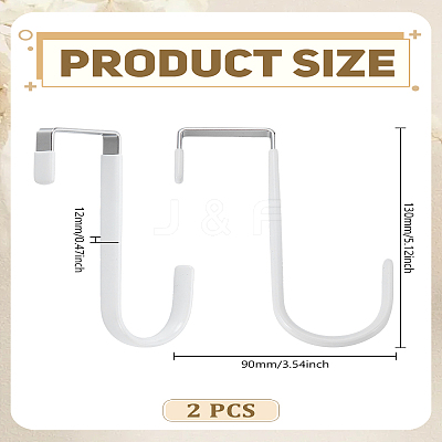 2Pcs Iron Hook Hangers FIND-LP0006-09-1