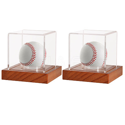Square Actylic Baseball Display Box ODIS-WH0030-57-1