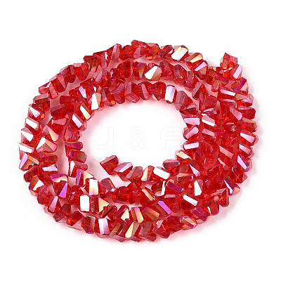 Electroplate Transparent Glass Beads Strands LS-GLAA-N021-4mm-08-1