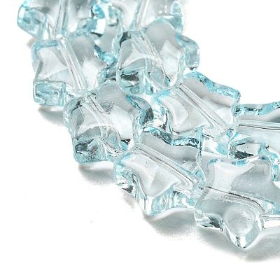 Baking Paint Transparent Glass Beads Strands X1-DGLA-A07-T8mm-KD04-1