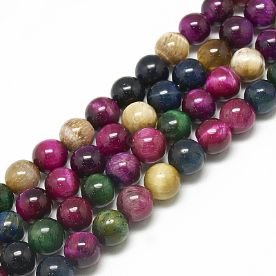 Natural Tiger Eye Beads Strands G-S300-10mm-107G-1