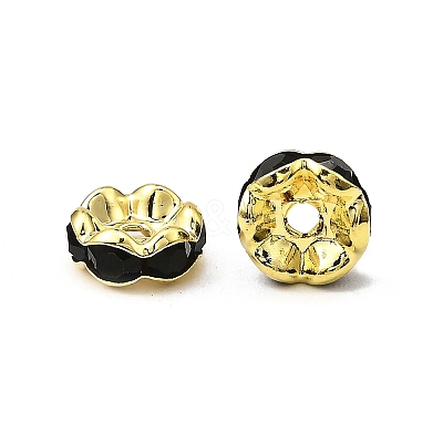 Brass Grade A Rhinestone Spacer Beads RSB030NF-04G-1