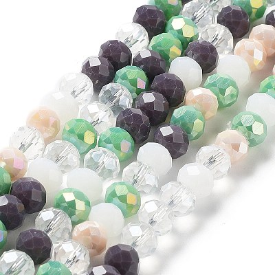 Glass Beads Strands EGLA-A034-M8mm-42-1