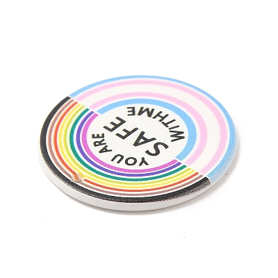 Rainbow Color Acrylic Pendants OACR-H024-04-1