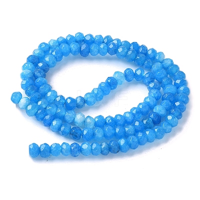 Dyed Natural Malaysia Jade Rondelle Beads Strands X-G-E316-2x4mm-58-1