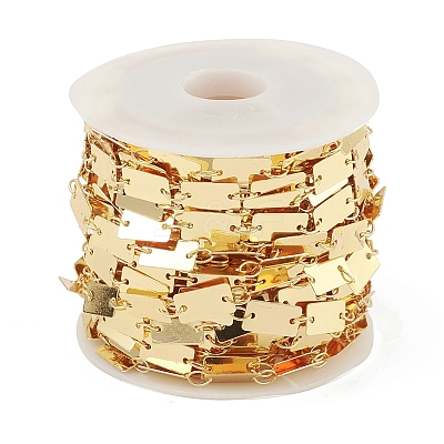 Brass Rectangle Link Chains CHC-M025-25G-1