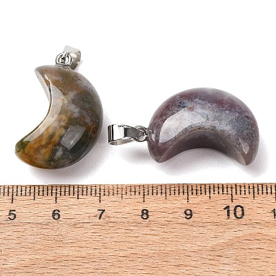 Natural Indian Agate Pendants G-F820-02L-13-1