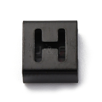 Ion Plating(IP) 304 Stainless Steel Square Slide Charms STAS-L132-04H-B-1