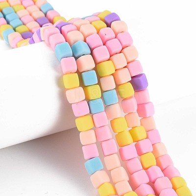 Handmade Polymer Clay Beads Strands CLAY-T020-09F-1