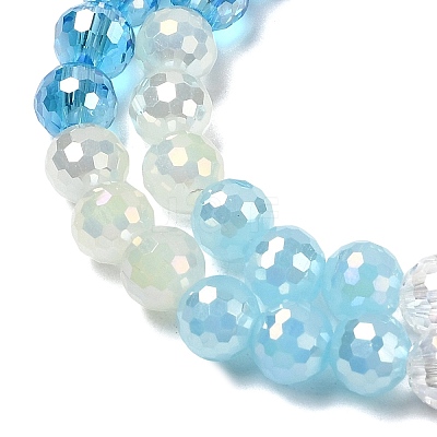 Electroplate Glass Beads Strands EGLA-D300-06-6mm-17-1