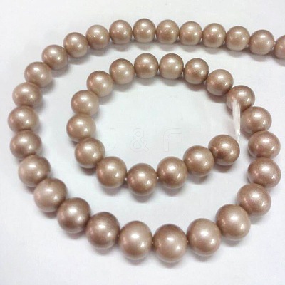Eco-Friendly Round Baking Paint Glass Beads Strands HY-A003-6mm-RV48-1