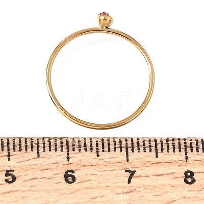 304 Stainless Steel Rhinestone Finger Rings for Women SA-CBAB767-26A-G-1