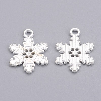 Tibetan Style Alloy Snowflake Pendants LS-TIBEP-EA115Y-S-FF-1
