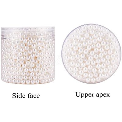 ABS Plastic Imitation Pearl Round Beads PH-MACR-F033-8mm-24-1