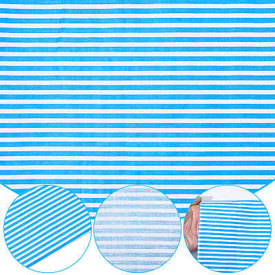 Stripe Cotton Fabric DIY-WH0671-390E-1
