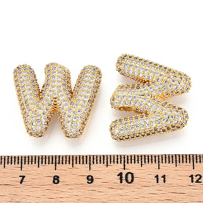 Brass Micro Pave Cubic Zirconia Pendants KK-N254-06G-W-1