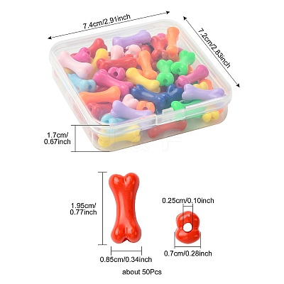 50Pcs UV Plating Acrylic Beads PACR-FS0001-09-1