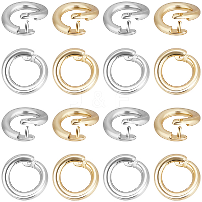 100Pcs 2 Colors Brass Twister Clasps KK-BBC0025-23B-1