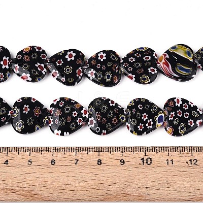 Handmade Millefiori Glass Beads Strands LAMP-T021-29B-1