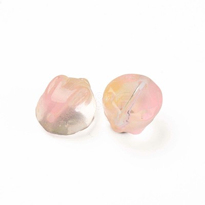 Two Tone Transparent Spray Painted Glass Beads GLAA-Q092-06-C01-1