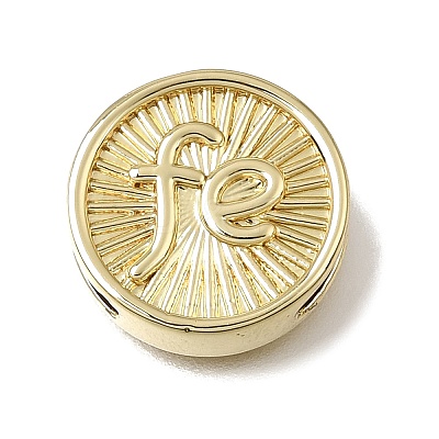 Brass Slide Charms KK-CBAEEA8-08A-G-1