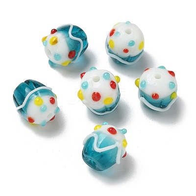 Handmade Lampwork Bumpy Beads LAMP-M022-01C-1