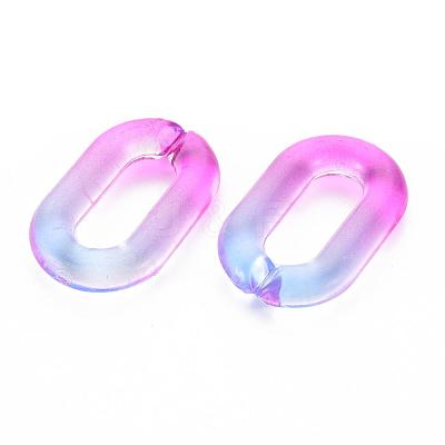 Two Tone Transparent Acrylic Linking Rings OACR-S036-006A-N08-1