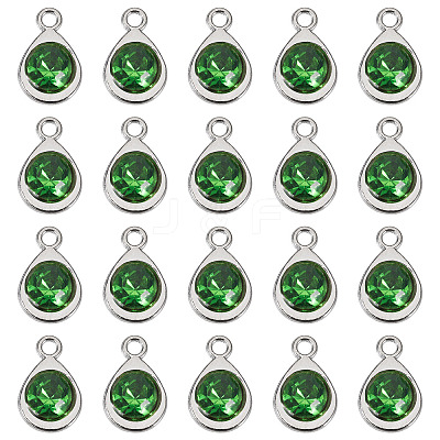 20Pcs Faceted Glass Charms RGLA-TADJ0001-01F-1